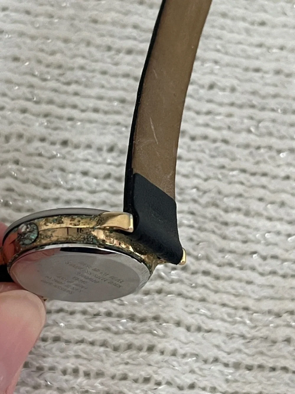 Vintage 2007 Betty Boop Black Leather Strap Wristwatch with Gold Accents - Picture 9 of 9